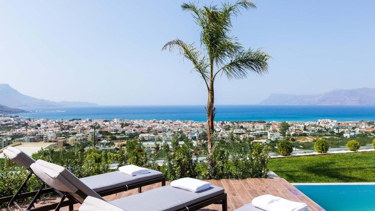 Villa Emilia I Luxury, Amazing Seaview, Next To The Town Kissamos Exterior photo